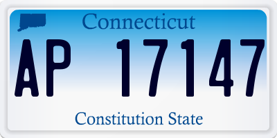 CT license plate AP17147