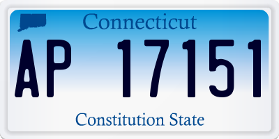 CT license plate AP17151