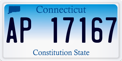 CT license plate AP17167