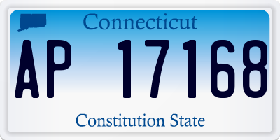 CT license plate AP17168