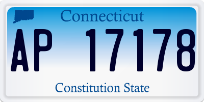 CT license plate AP17178