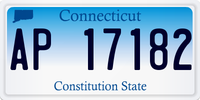 CT license plate AP17182
