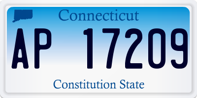 CT license plate AP17209