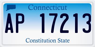 CT license plate AP17213