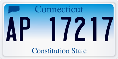 CT license plate AP17217