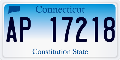 CT license plate AP17218