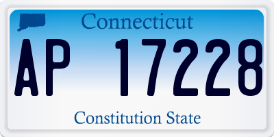 CT license plate AP17228