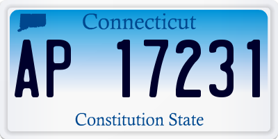 CT license plate AP17231