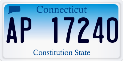 CT license plate AP17240
