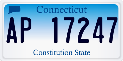 CT license plate AP17247