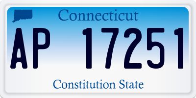 CT license plate AP17251