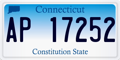 CT license plate AP17252