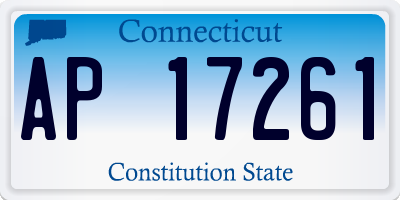 CT license plate AP17261