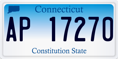CT license plate AP17270