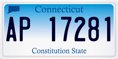 CT license plate AP17281
