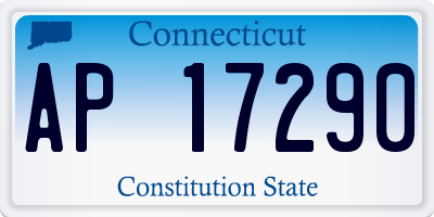 CT license plate AP17290