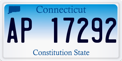 CT license plate AP17292