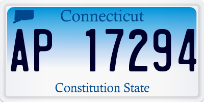 CT license plate AP17294