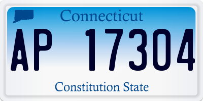 CT license plate AP17304
