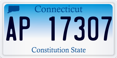 CT license plate AP17307