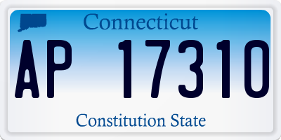 CT license plate AP17310