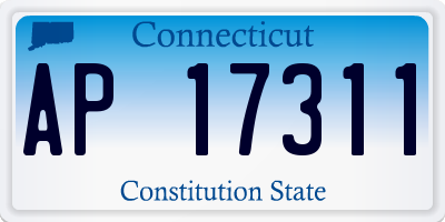 CT license plate AP17311