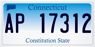CT license plate AP17312