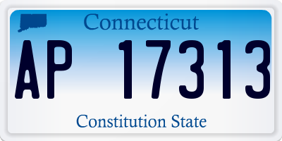 CT license plate AP17313