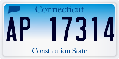 CT license plate AP17314