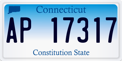 CT license plate AP17317