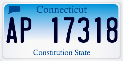 CT license plate AP17318