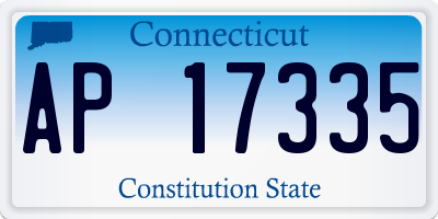 CT license plate AP17335
