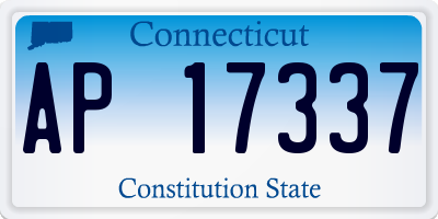 CT license plate AP17337