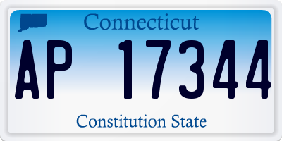 CT license plate AP17344