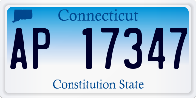 CT license plate AP17347
