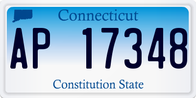 CT license plate AP17348