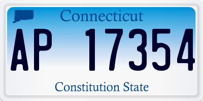 CT license plate AP17354