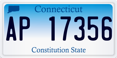 CT license plate AP17356