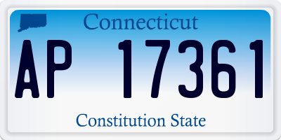 CT license plate AP17361