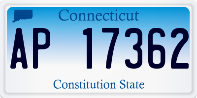 CT license plate AP17362