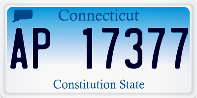 CT license plate AP17377