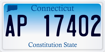 CT license plate AP17402
