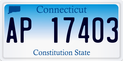 CT license plate AP17403
