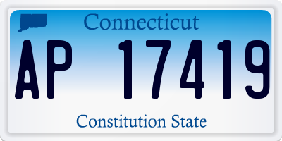 CT license plate AP17419