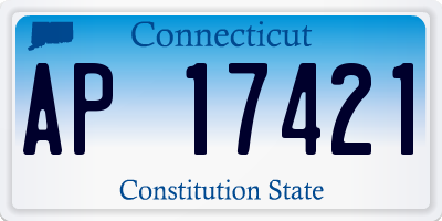 CT license plate AP17421