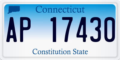 CT license plate AP17430