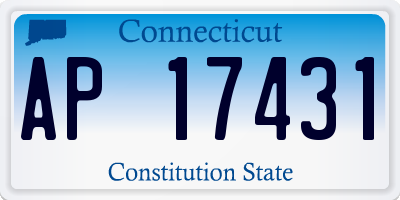 CT license plate AP17431