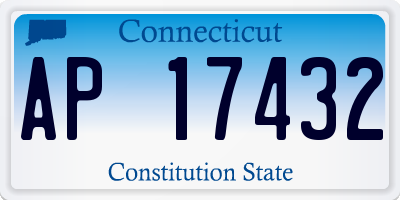 CT license plate AP17432