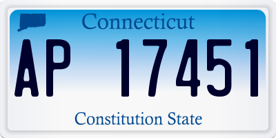 CT license plate AP17451
