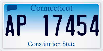 CT license plate AP17454